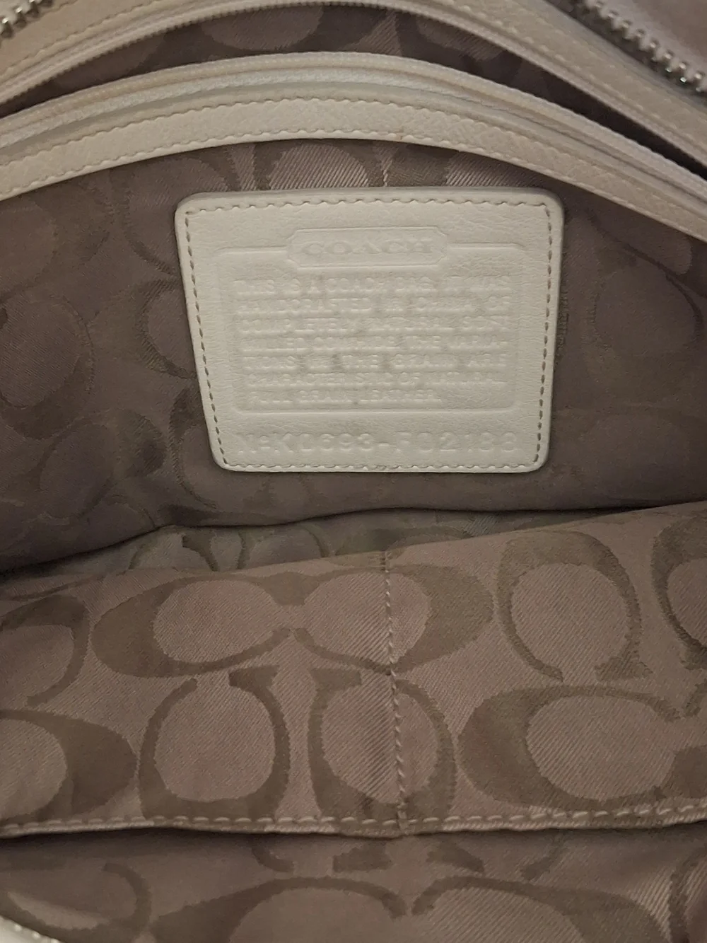 Coach East West Beige Hobo